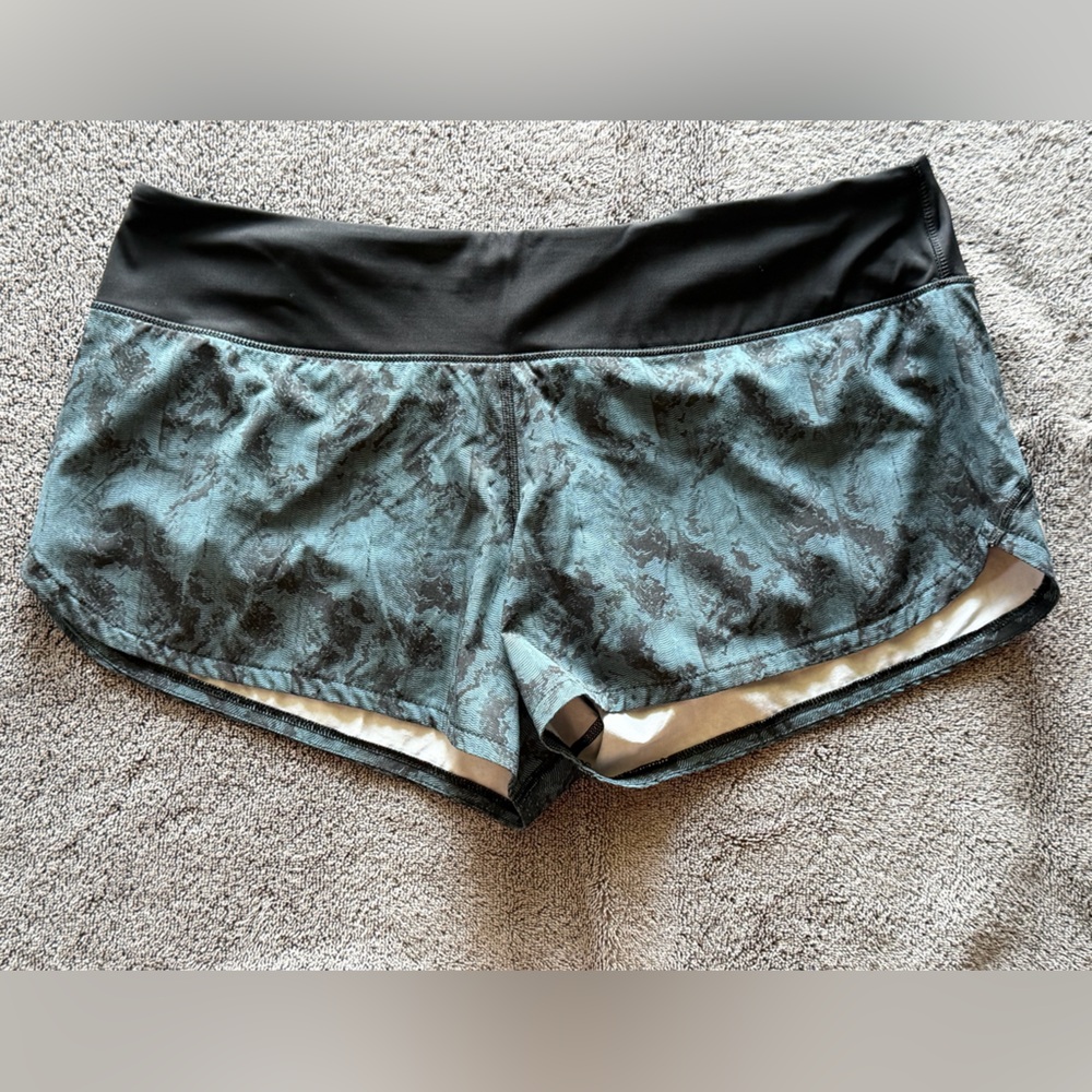 Viori Women's Athletic Shorts in Blue & Black